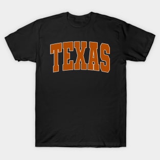 Texas - college university font letters text basketball baseball softball volleyball hockey football lover fan player christmas birthday gift for men women kids mothers fathers day dad mom vintage retro T-Shirt